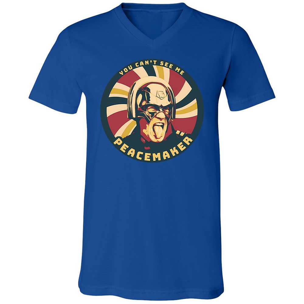 Unisex V-Neck T-Shirt - L3VE94GB - True Royal - 4
