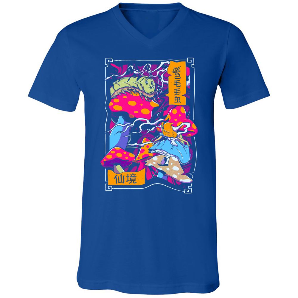 Unisex V-Neck T-Shirt - 3CE1Q7VT - True Royal - 4