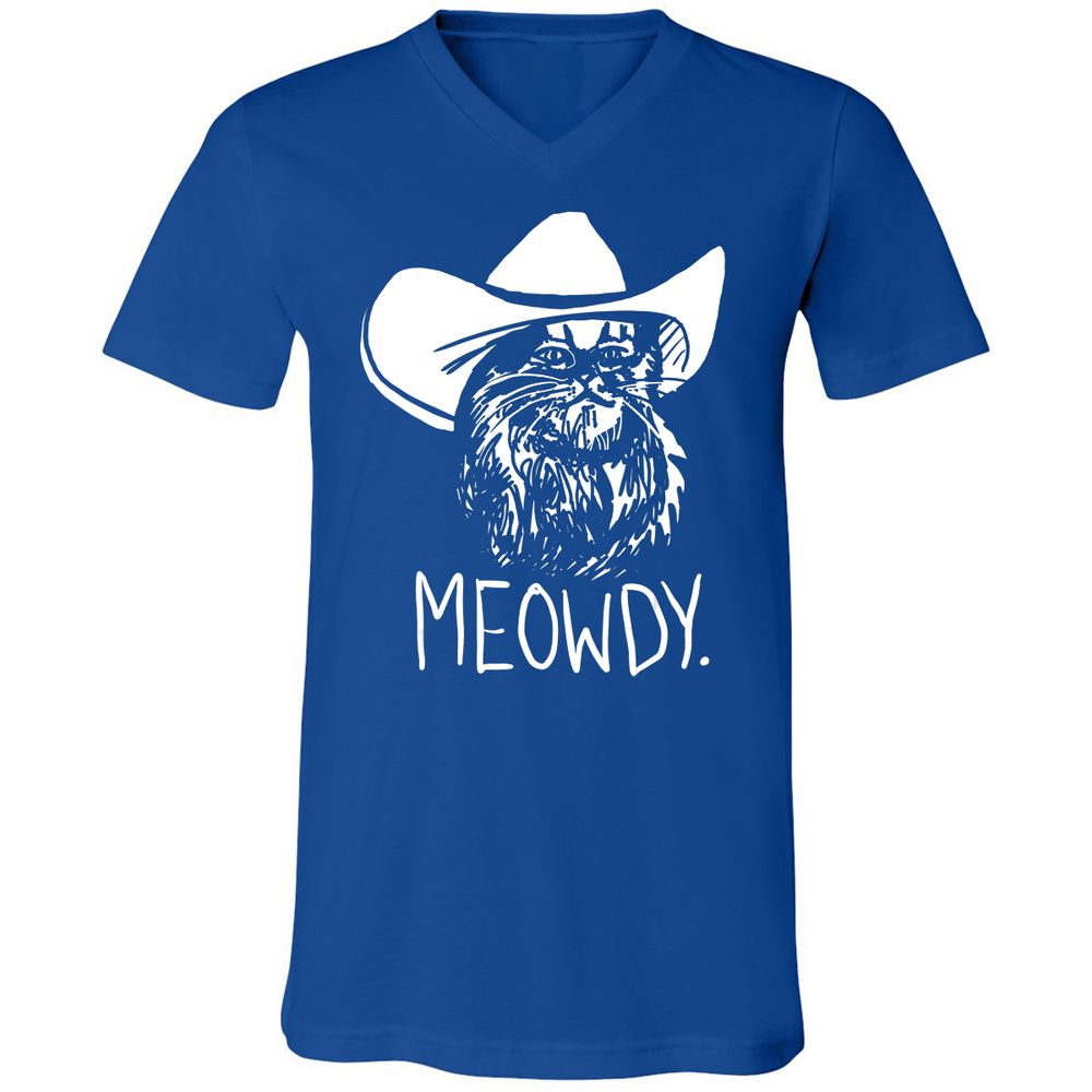 Unisex V-Neck T-Shirt - T9XRHC85 - True Royal - 4