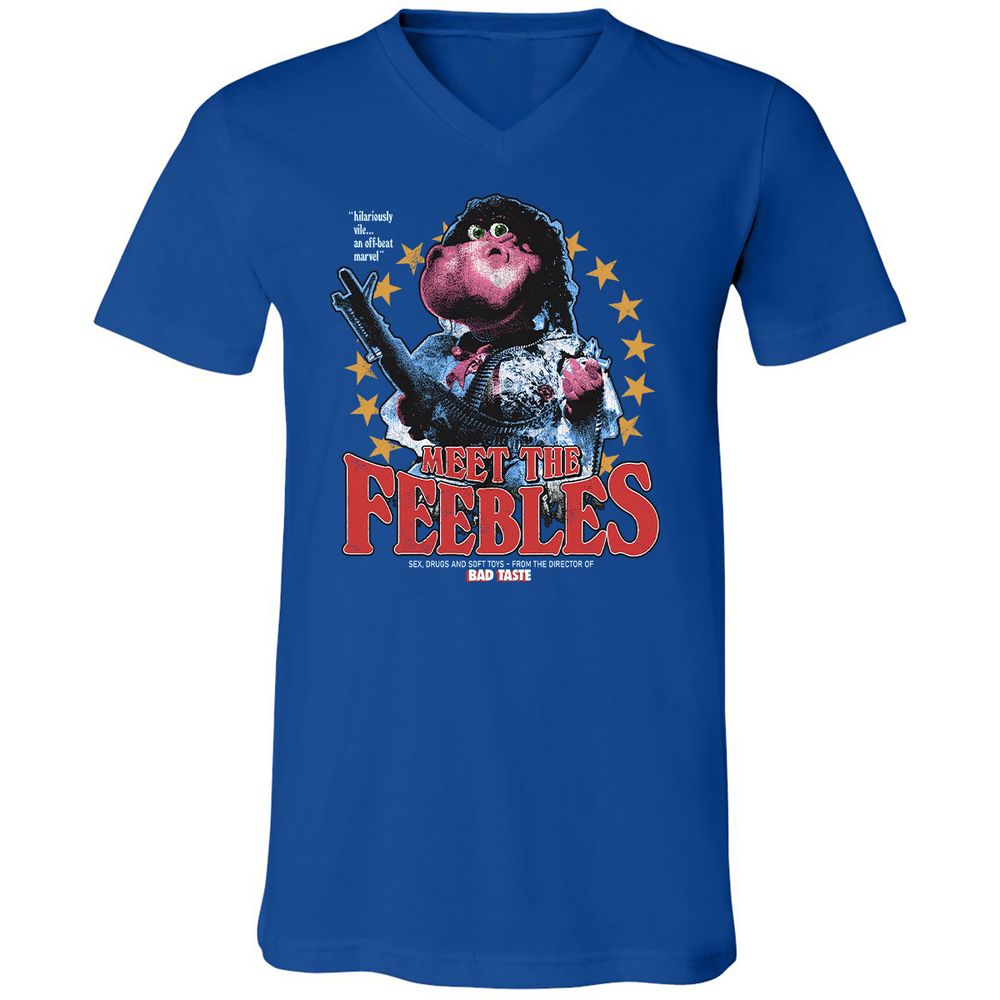 Unisex V-Neck T-Shirt - FVD1AQVM - True Royal - 4