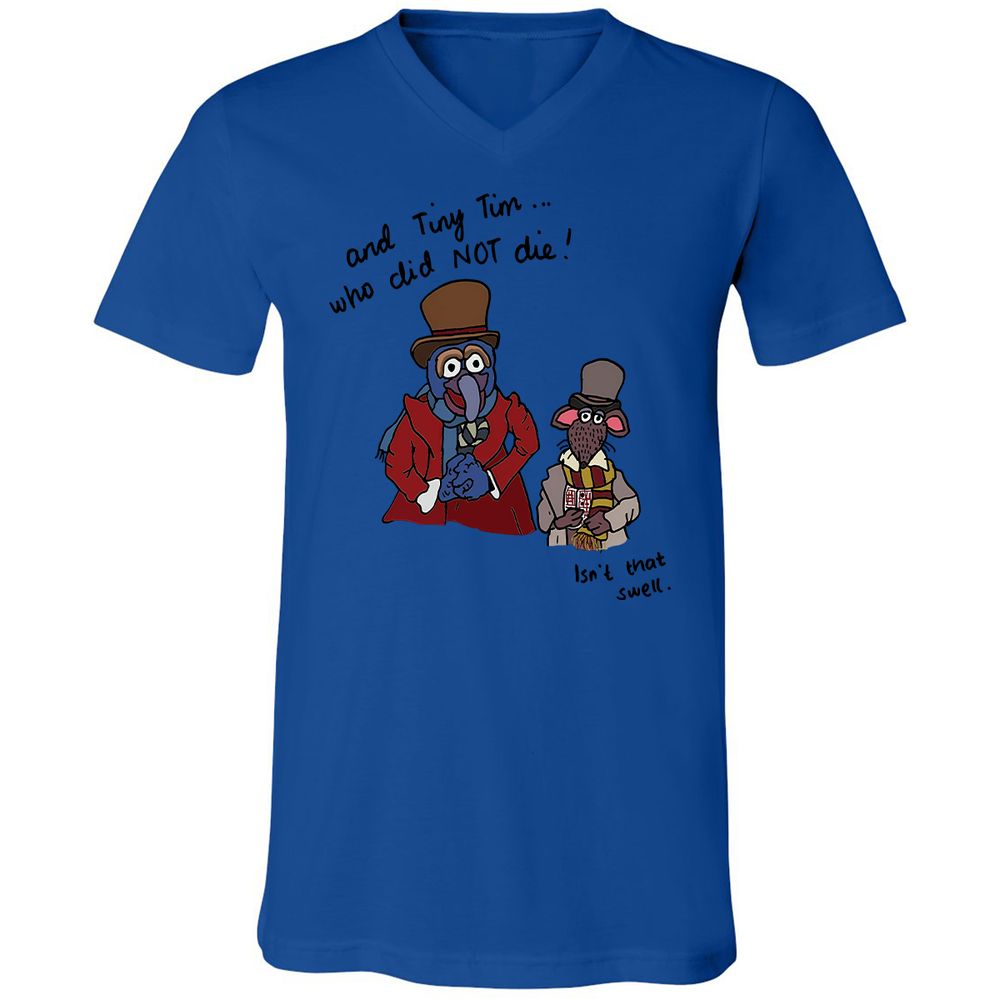 Unisex V-Neck T-Shirt - TE8GW164 - True Royal - 4