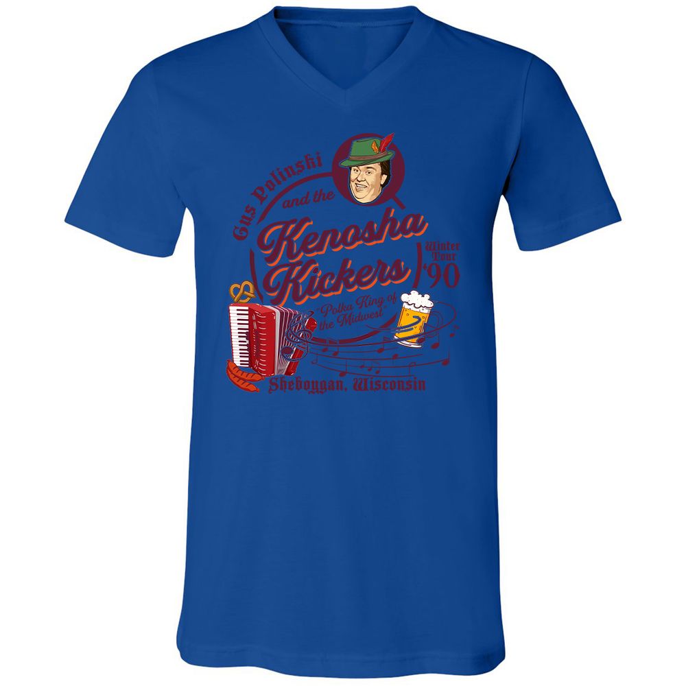 Unisex V-Neck T-Shirt - 8R8NYR4Y - True Royal - 4