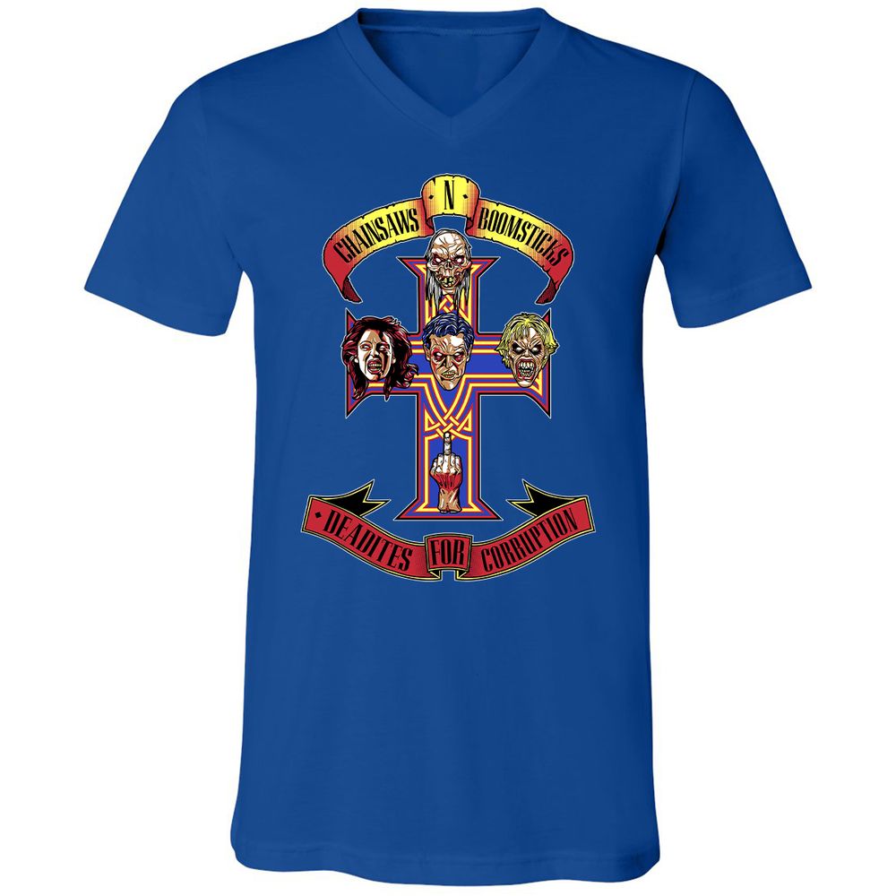Unisex V-Neck T-Shirt - M7LRNMSD - True Royal - 4