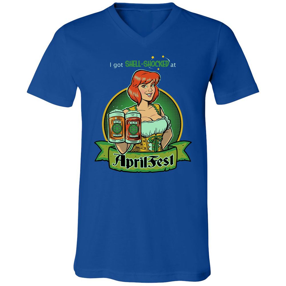 Unisex V-Neck T-Shirt - SFK6RA27 - True Royal - 4