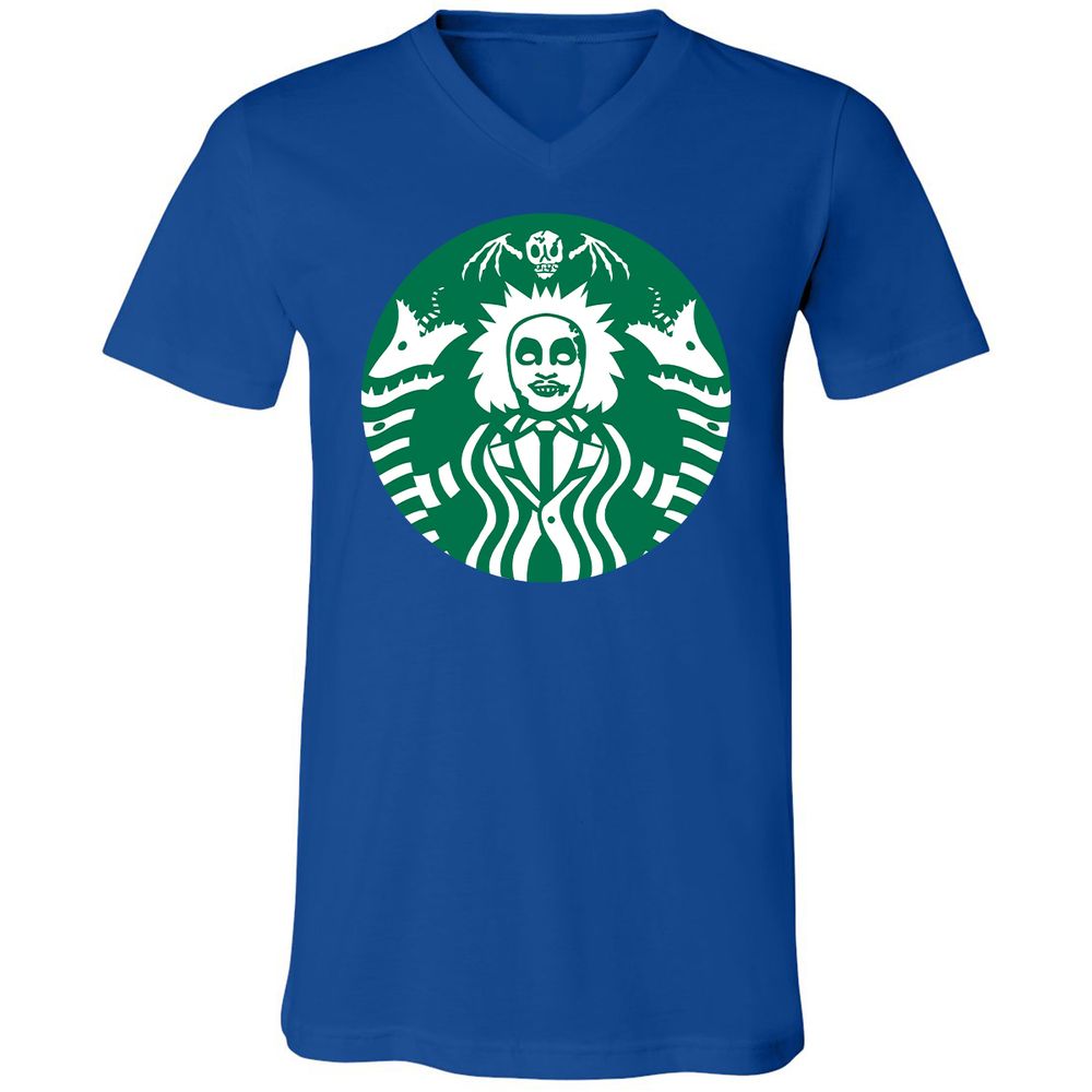 Unisex V-Neck T-Shirt - TJUA6E6P - True Royal - 4