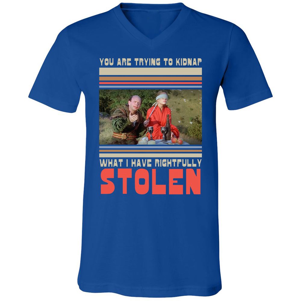Unisex V-Neck T-Shirt - JRBGH9UD - True Royal - 4