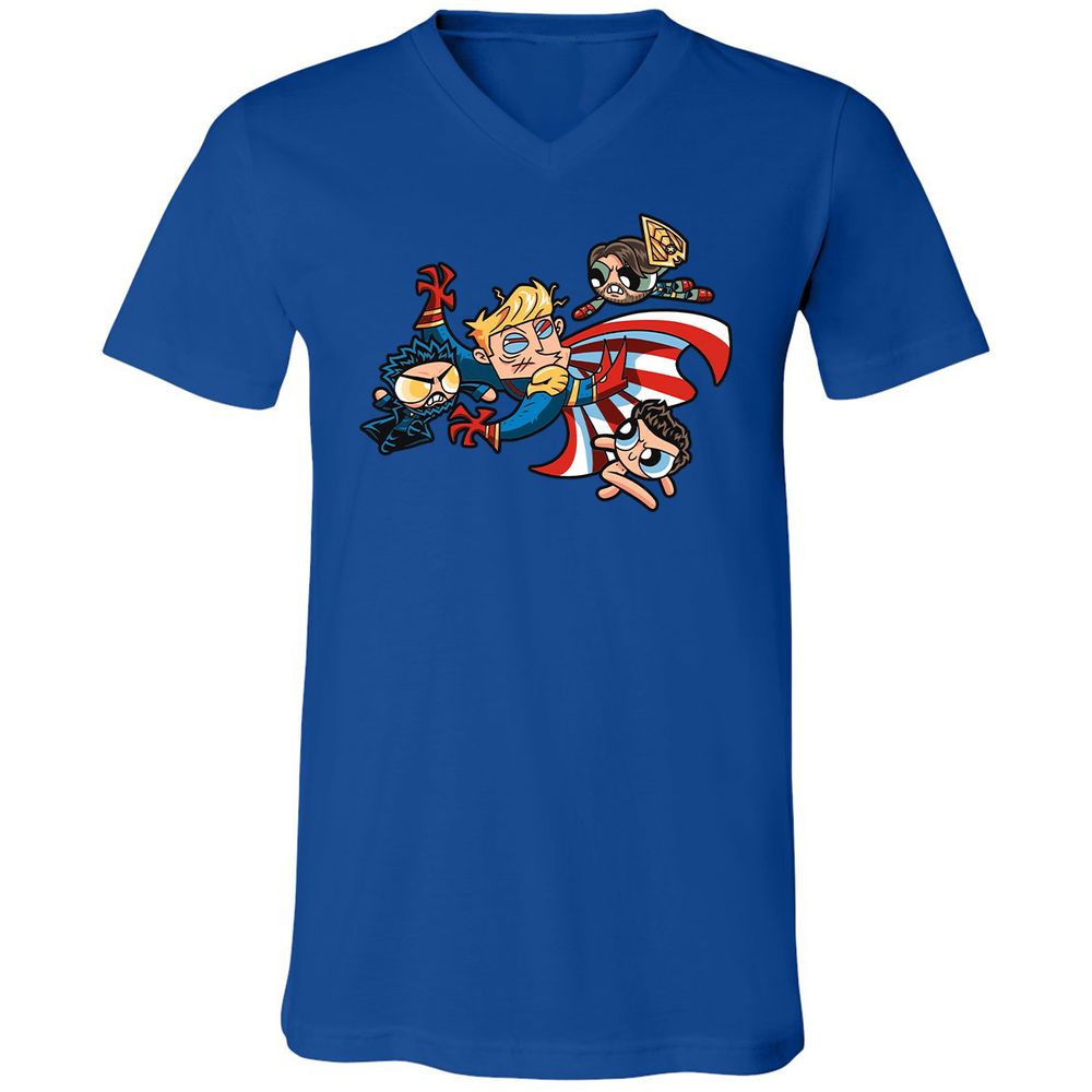 Unisex V-Neck T-Shirt - BUDU6RFA - True Royal - 4