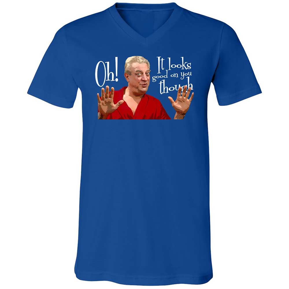 Unisex V-Neck T-Shirt - 7E367MEM - True Royal - 4