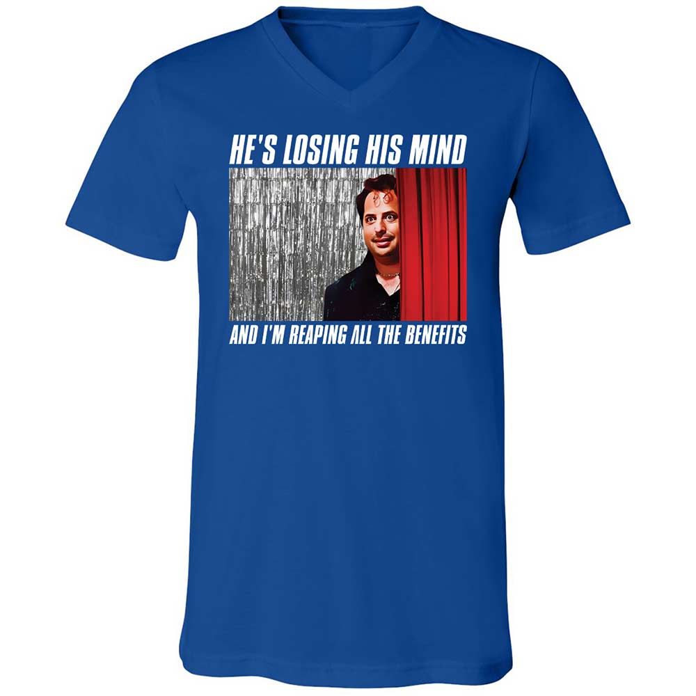Unisex V-Neck T-Shirt - P4BUF1LH - True Royal - 4