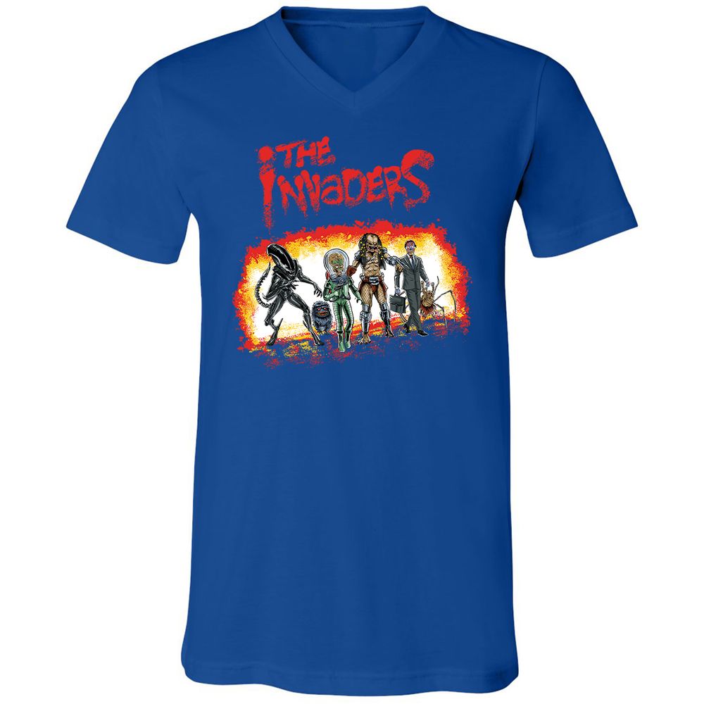 Unisex V-Neck T-Shirt - Y2T8TR4X - True Royal - 4
