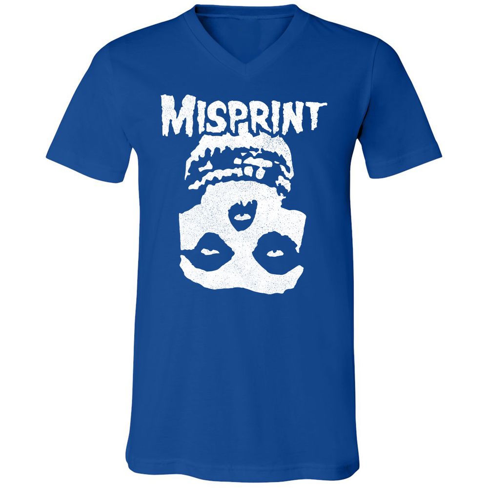 Unisex V-Neck T-Shirt - 7Y4CA8PA - True Royal - 4