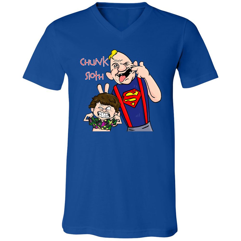 Unisex V-Neck T-Shirt - Q6A1HSZ3 - True Royal - 4