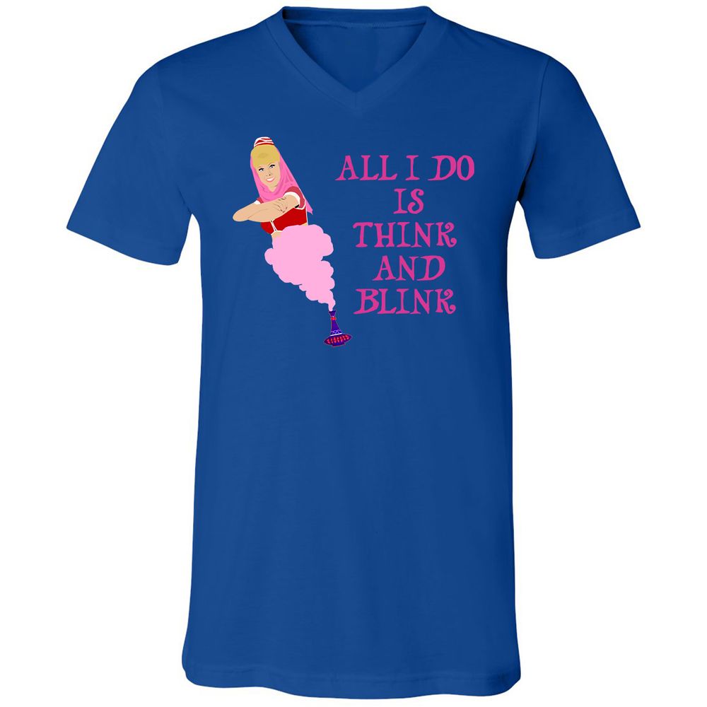 Unisex V-Neck T-Shirt - HYNWL7JP - True Royal - 4