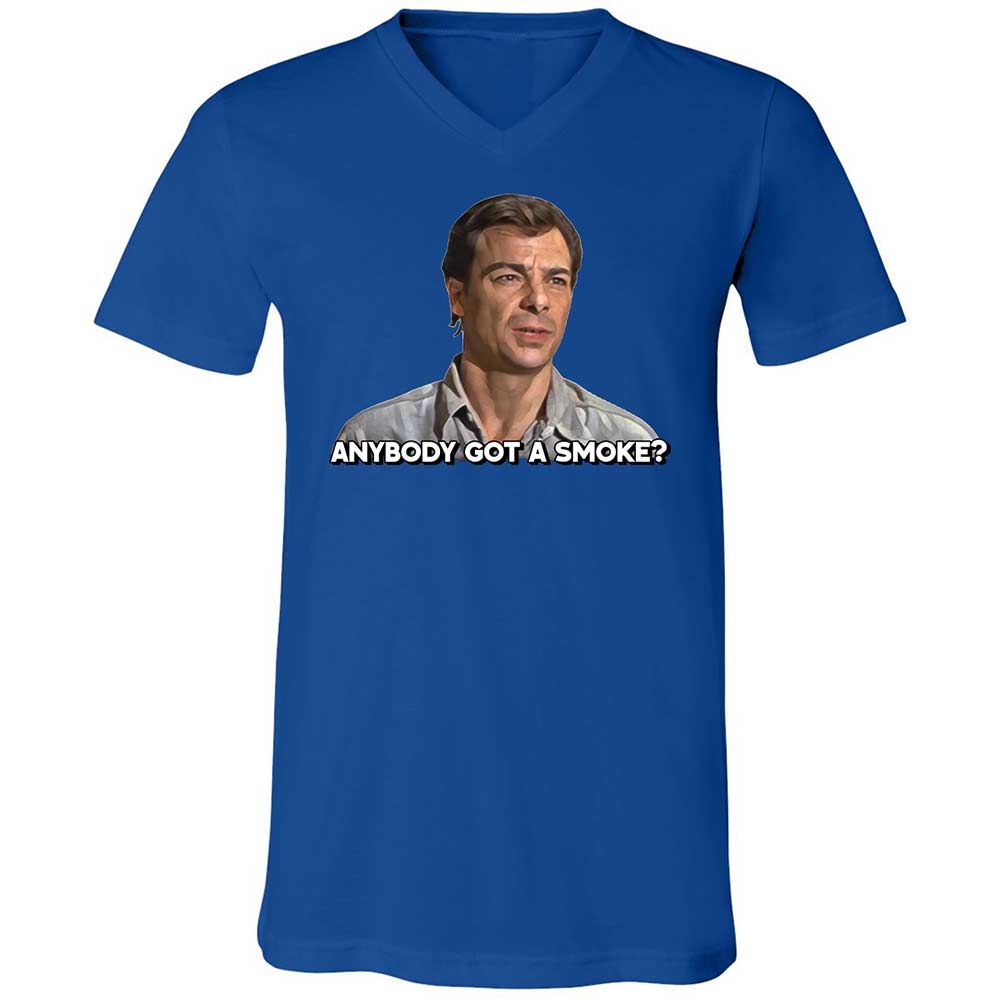 Unisex V-Neck T-Shirt - M9CHKJ4S - True Royal - 4