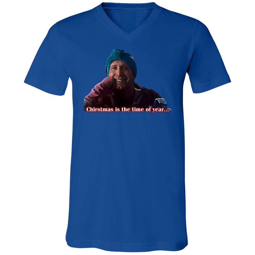 Unisex V-Neck T-Shirt - 4ETYWL6K - True Royal - 4