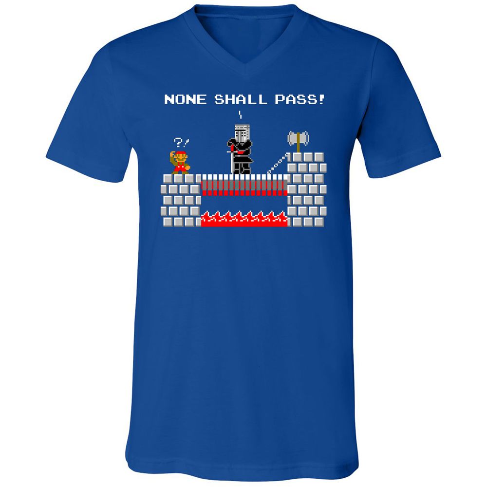 Unisex V-Neck T-Shirt - QQPRUQWP - True Royal - 4