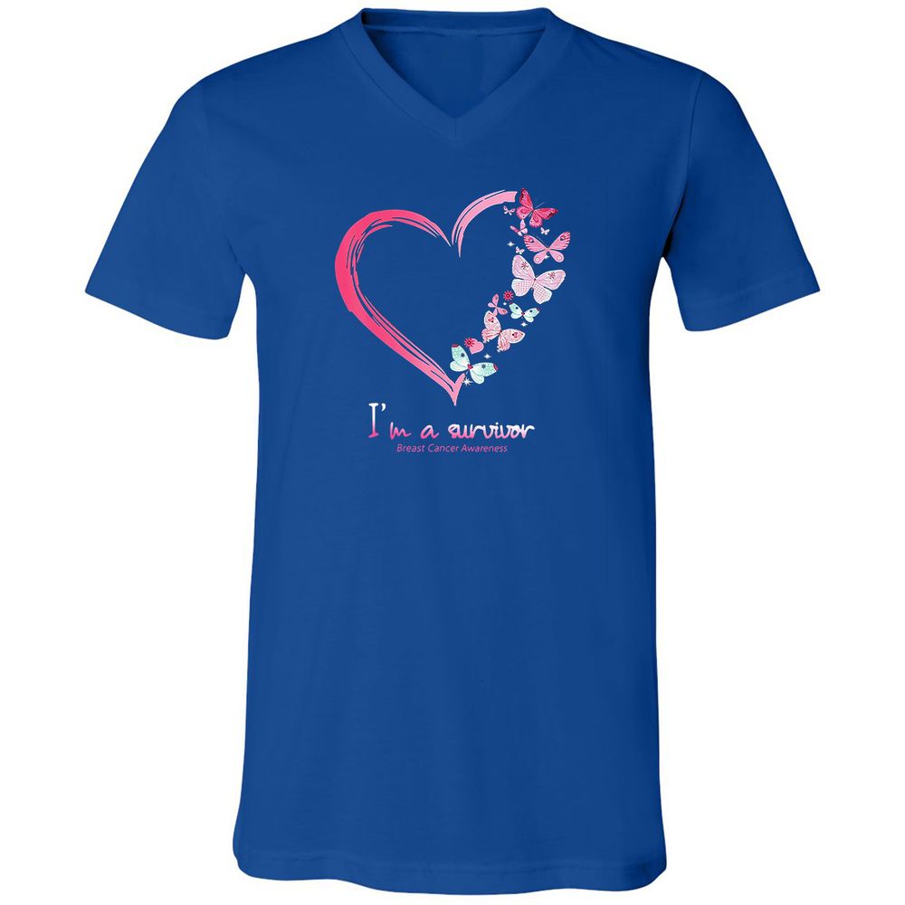 Unisex V-Neck T-Shirt - BWBBQZCD - True Royal - 4