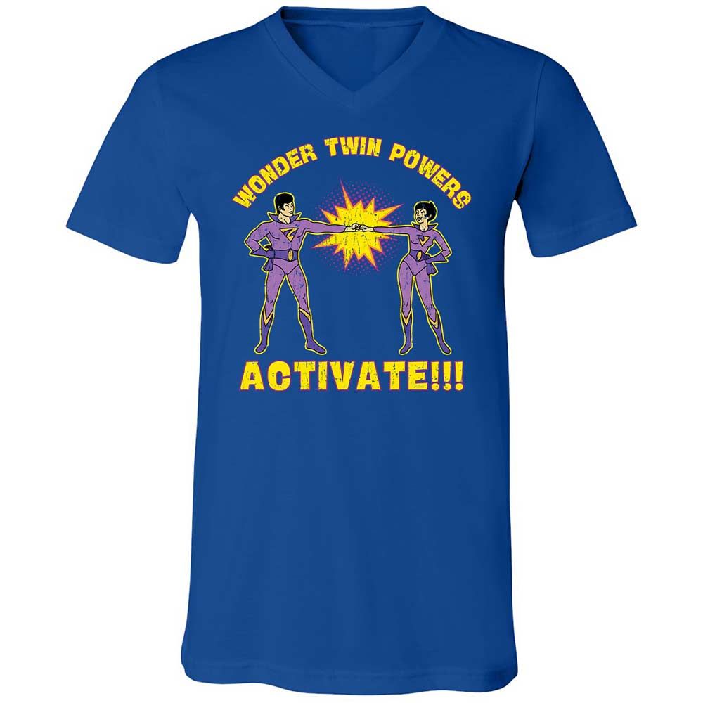 Unisex V-Neck T-Shirt - UQPFUBGY - True Royal - 4