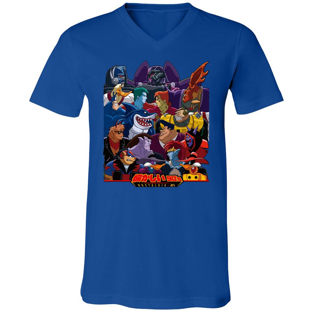 Unisex V-Neck T-Shirt - L3295ZJW - True Royal - 4