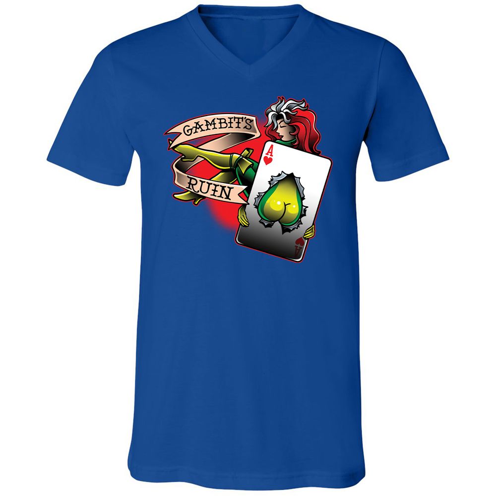 Unisex V-Neck T-Shirt - K19KYJFX - True Royal - 4