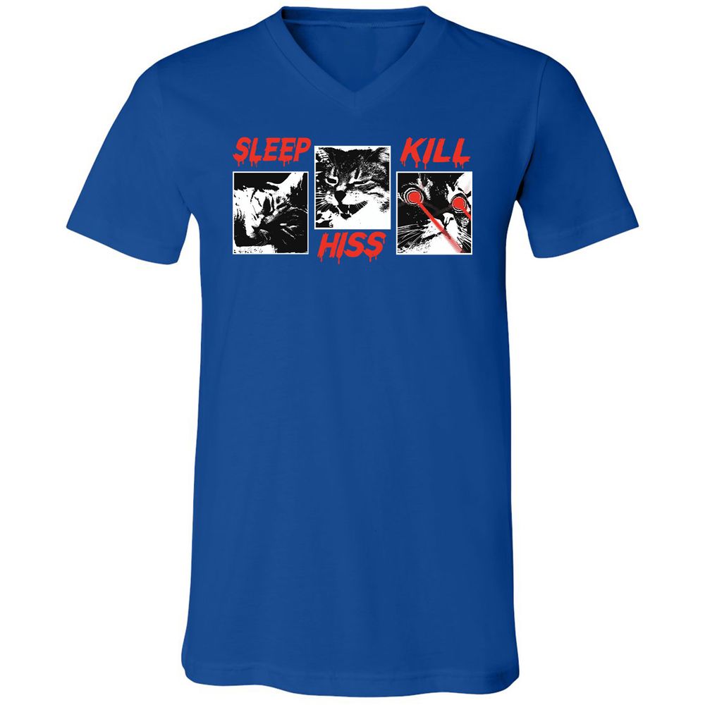 Unisex V-Neck T-Shirt - BXA9SEL9 - True Royal - 4