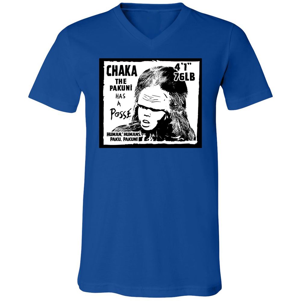 Unisex V-Neck T-Shirt - HWTV1J9A - True Royal - 4