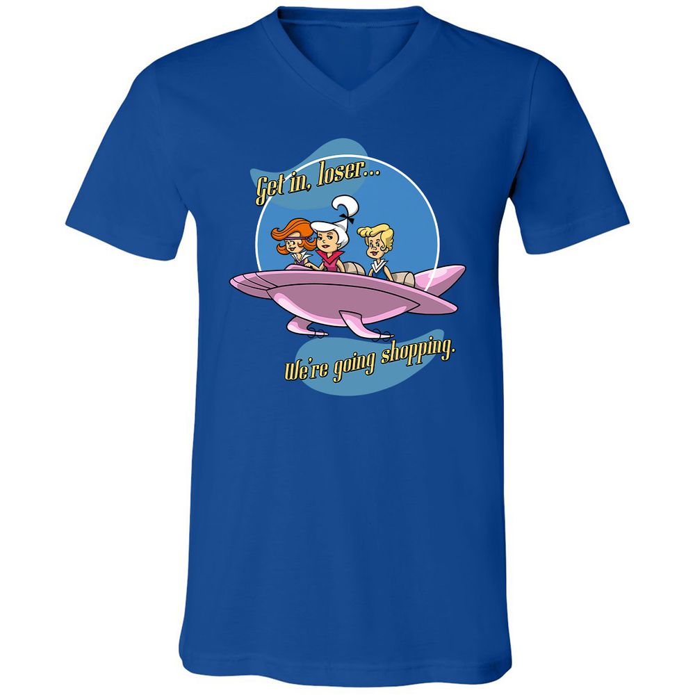 Unisex V-Neck T-Shirt - QCKP9HXC - True Royal - 4