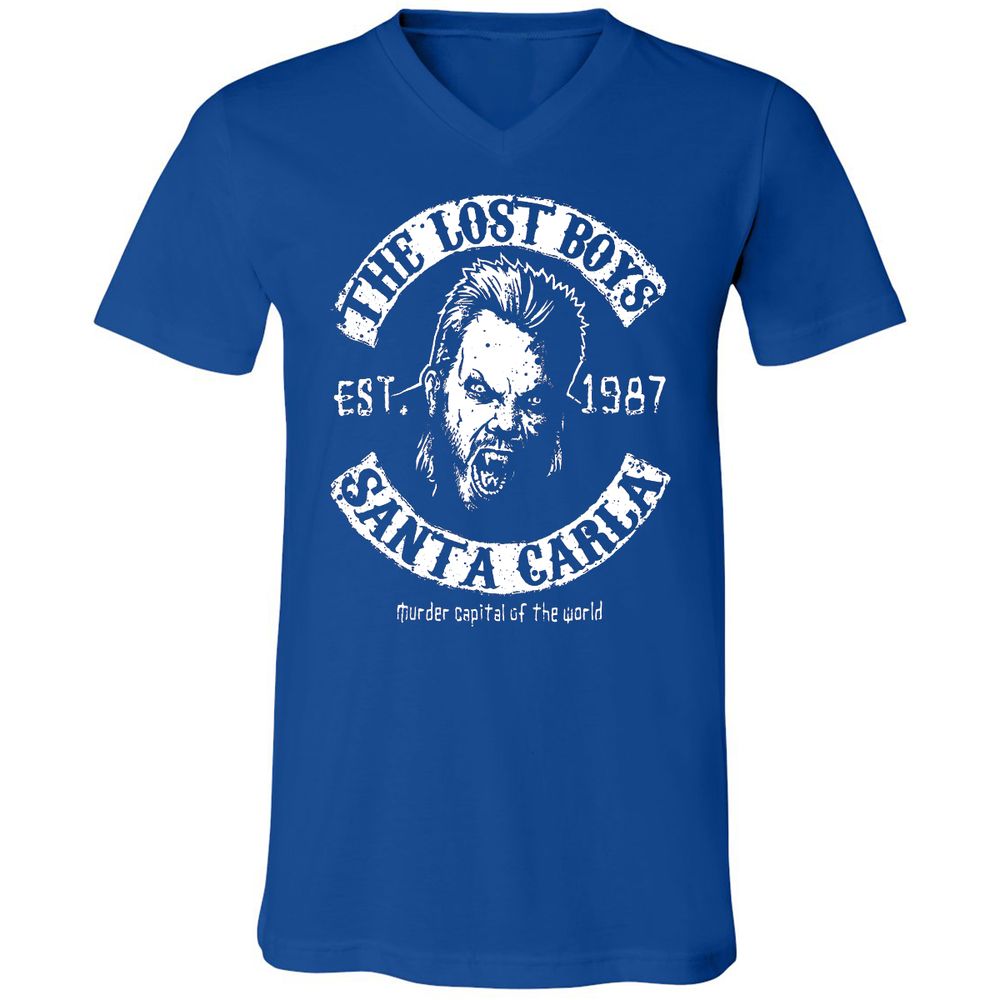 Unisex V-Neck T-Shirt - 3KN1HQJB - True Royal - 4
