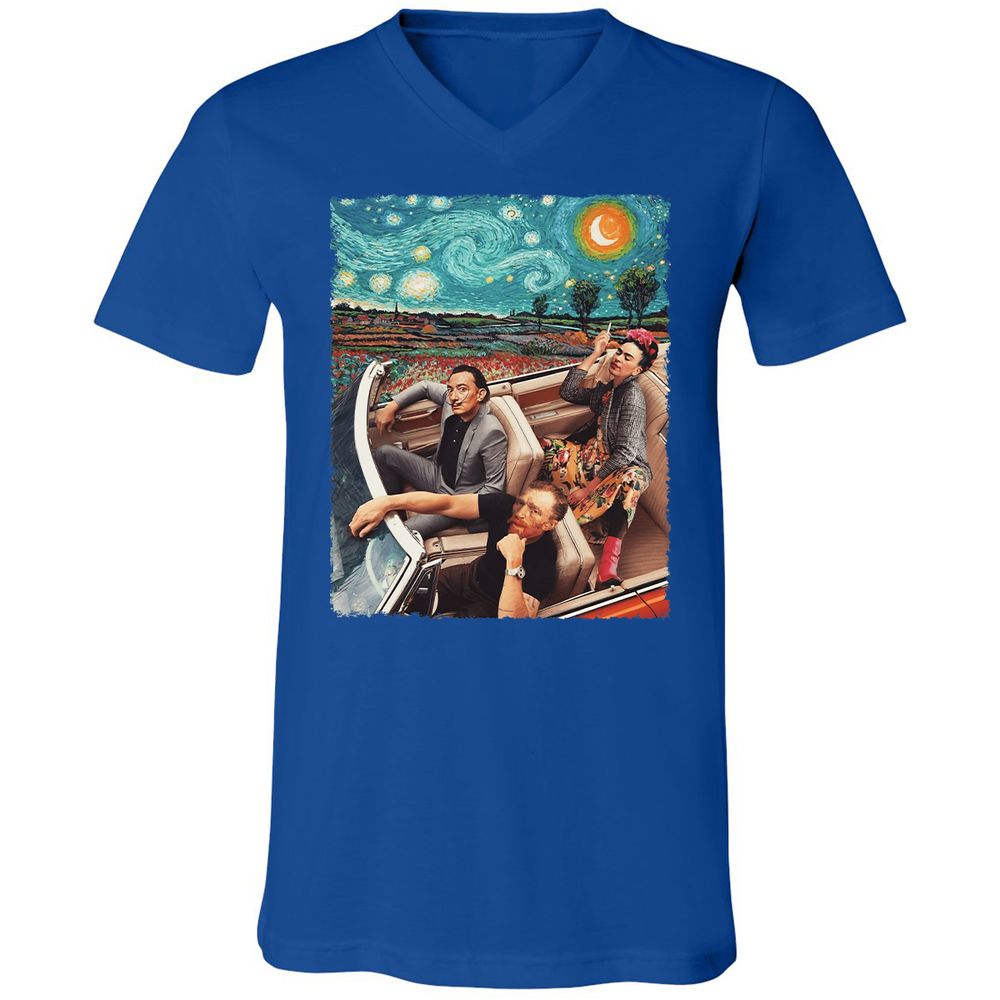 Unisex V-Neck T-Shirt - 3CML4UKD - True Royal - 4
