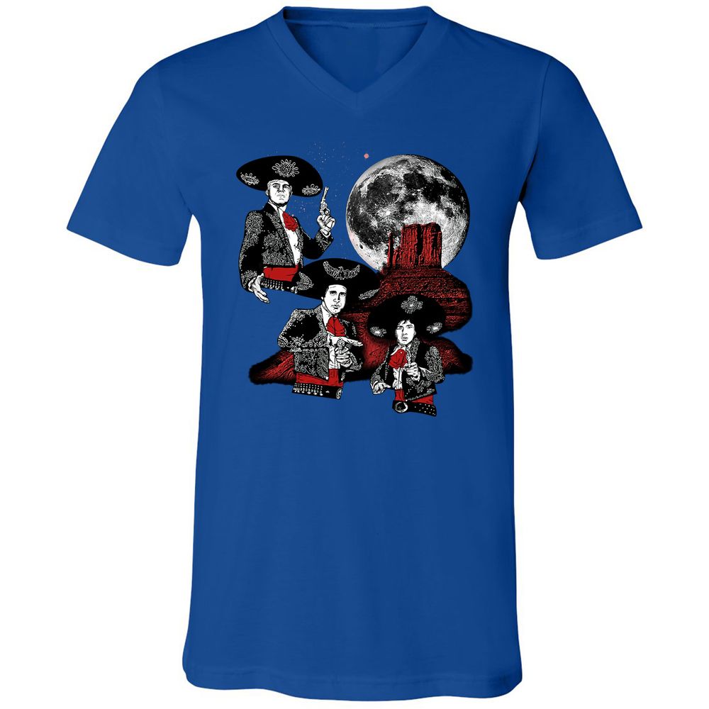 Unisex V-Neck T-Shirt - YW8XA733 - True Royal - 4