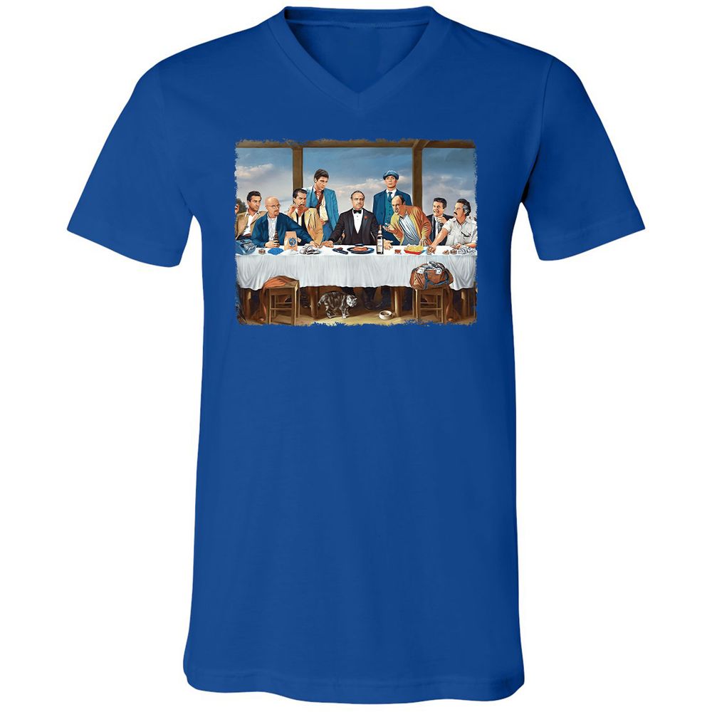 Unisex V-Neck T-Shirt - F6Y2ZLEL - True Royal - 4