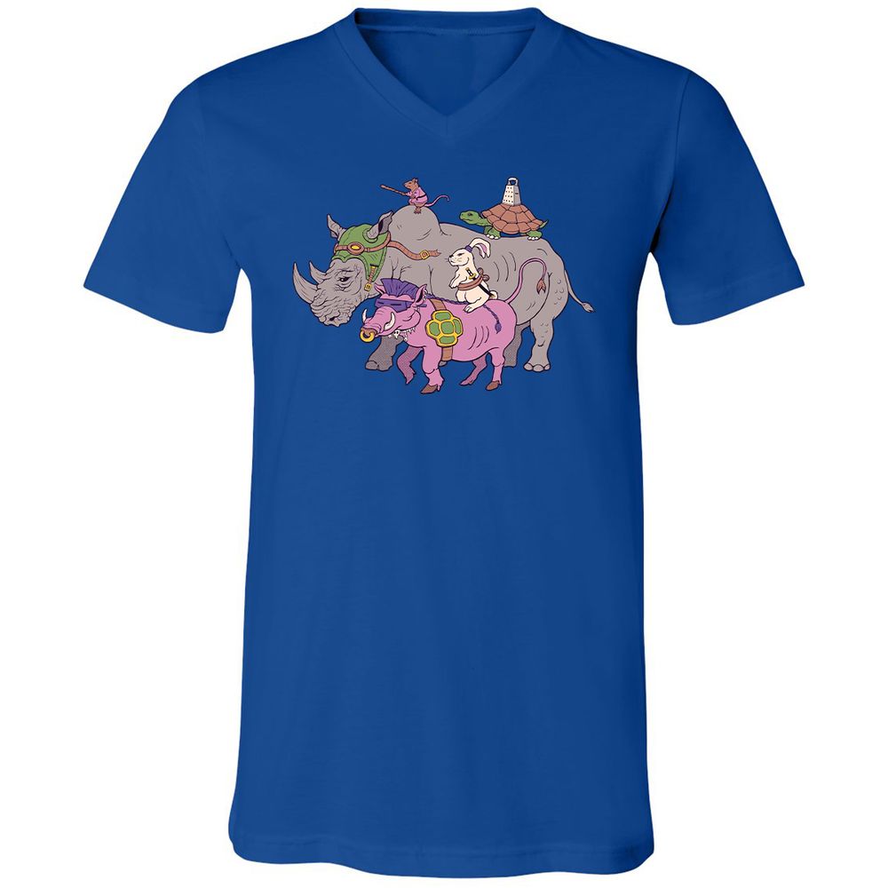 Unisex V-Neck T-Shirt - CP6H6WCU - True Royal - 4