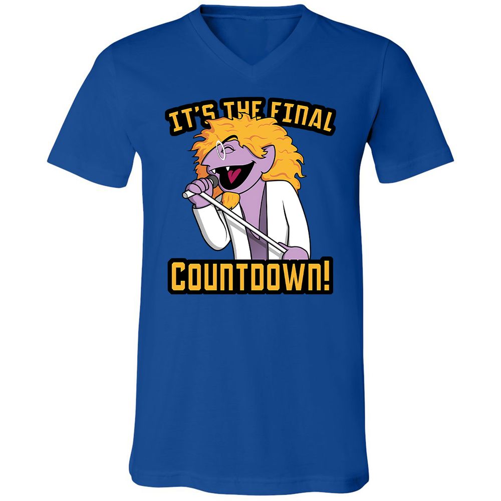 Unisex V-Neck T-Shirt - MUJE76XH - True Royal - 4