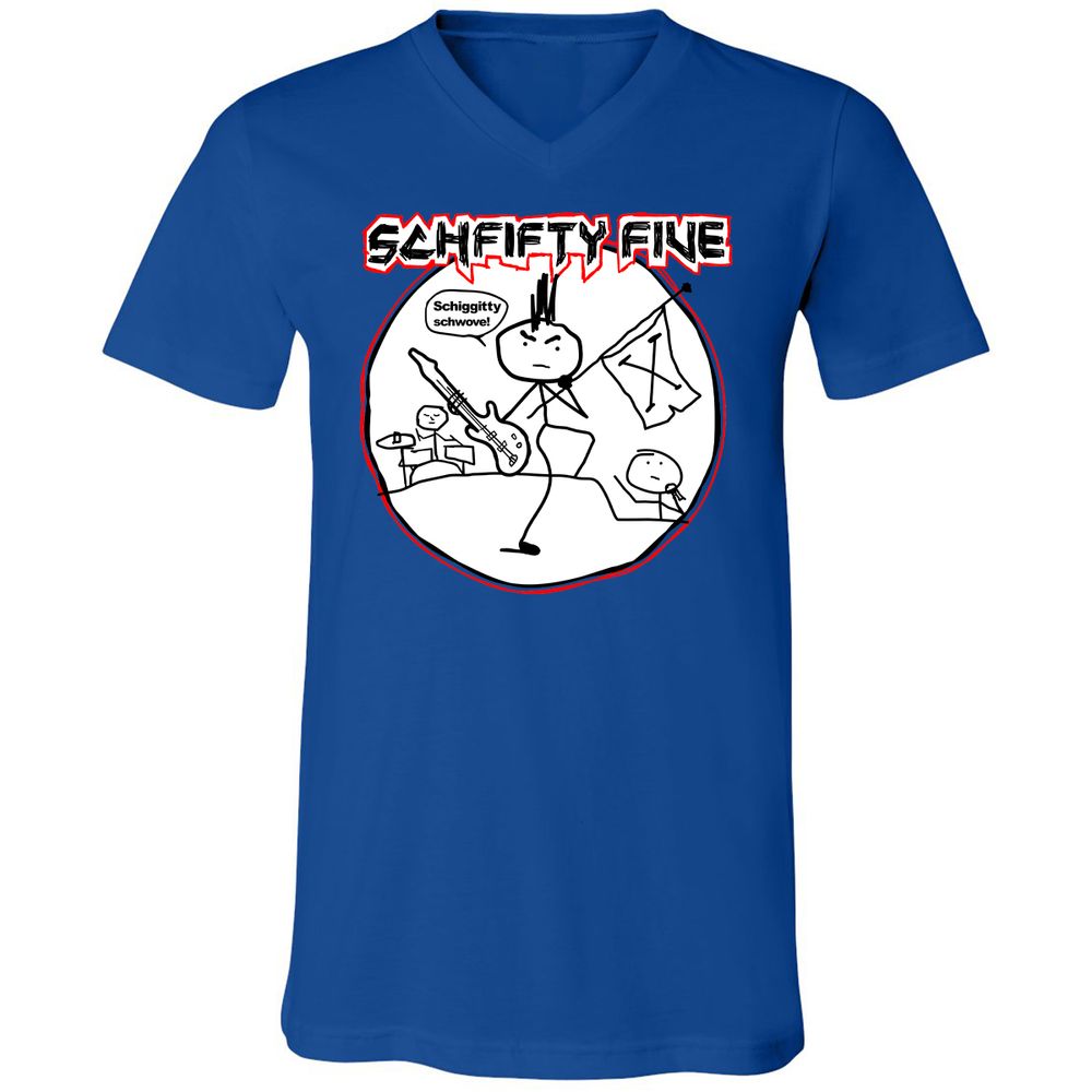 Unisex V-Neck T-Shirt - FTJEWNFN - True Royal - 4