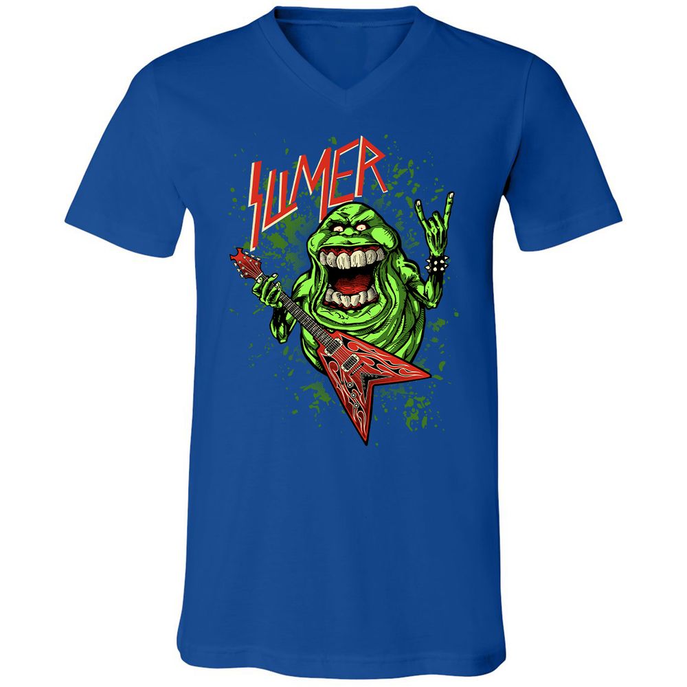 Unisex V-Neck T-Shirt - 2LWM6E55 - True Royal - 4