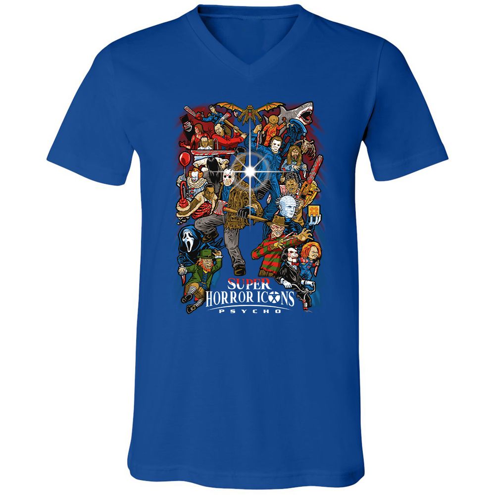 Unisex V-Neck T-Shirt - RK6G6V68 - True Royal - 4