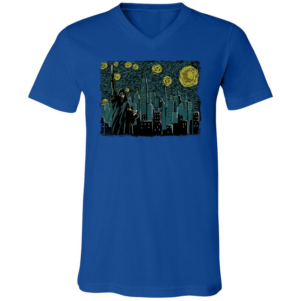 Unisex V-Neck T-Shirt - GDW94Q9B - True Royal - 4