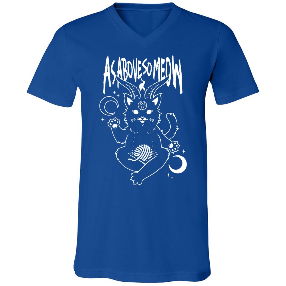 Unisex V-Neck T-Shirt - LERQT77B - True Royal - 4