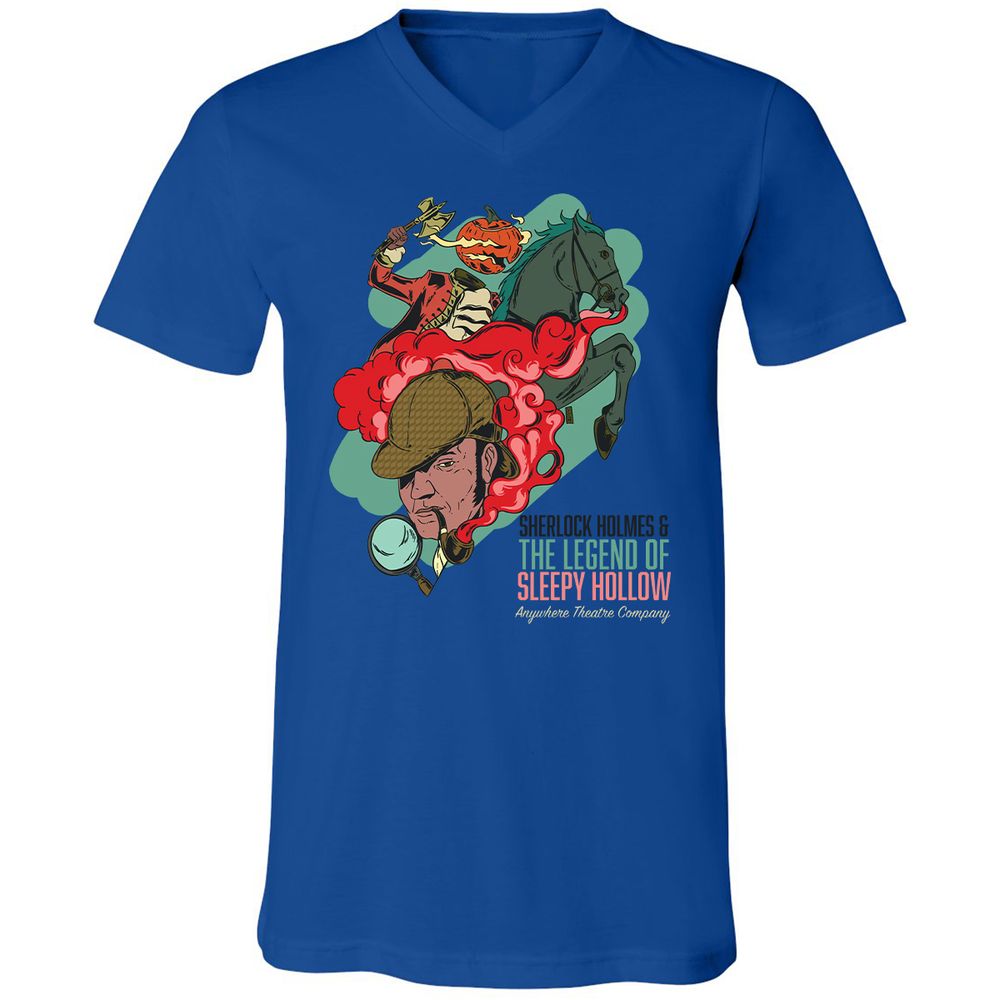 Unisex V-Neck T-Shirt - Z639MQBN - True Royal - 4