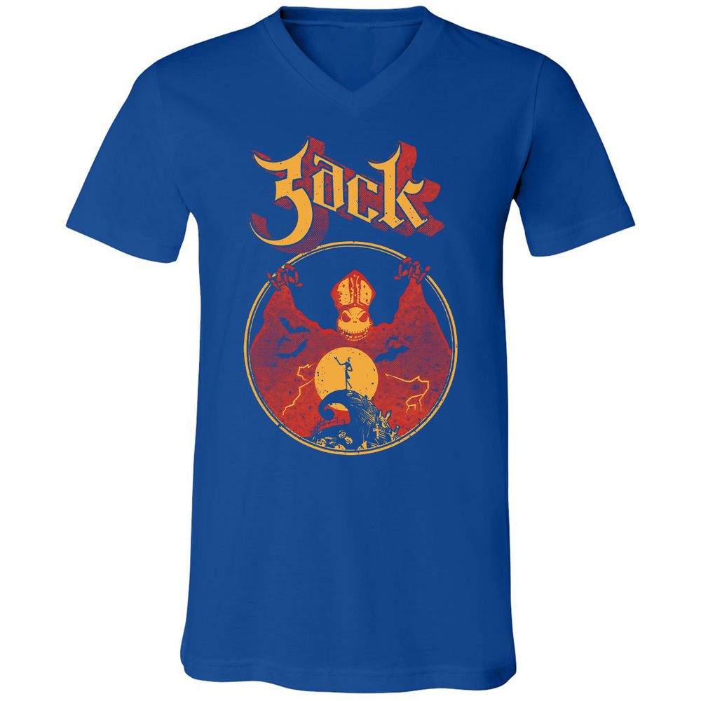 Unisex V-Neck T-Shirt - HVKTDFCN - True Royal - 4