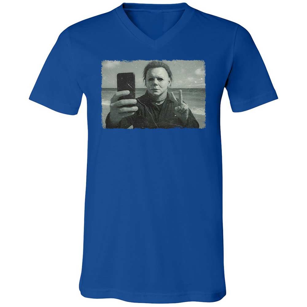Unisex V-Neck T-Shirt - 8QT7X672 - True Royal - 4