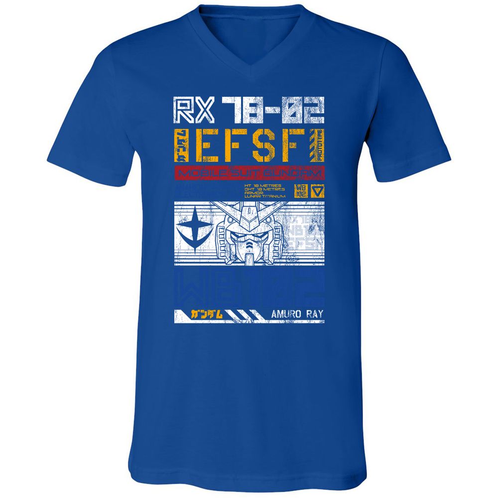 Unisex V-Neck T-Shirt - RG7XS5CD - True Royal - 4