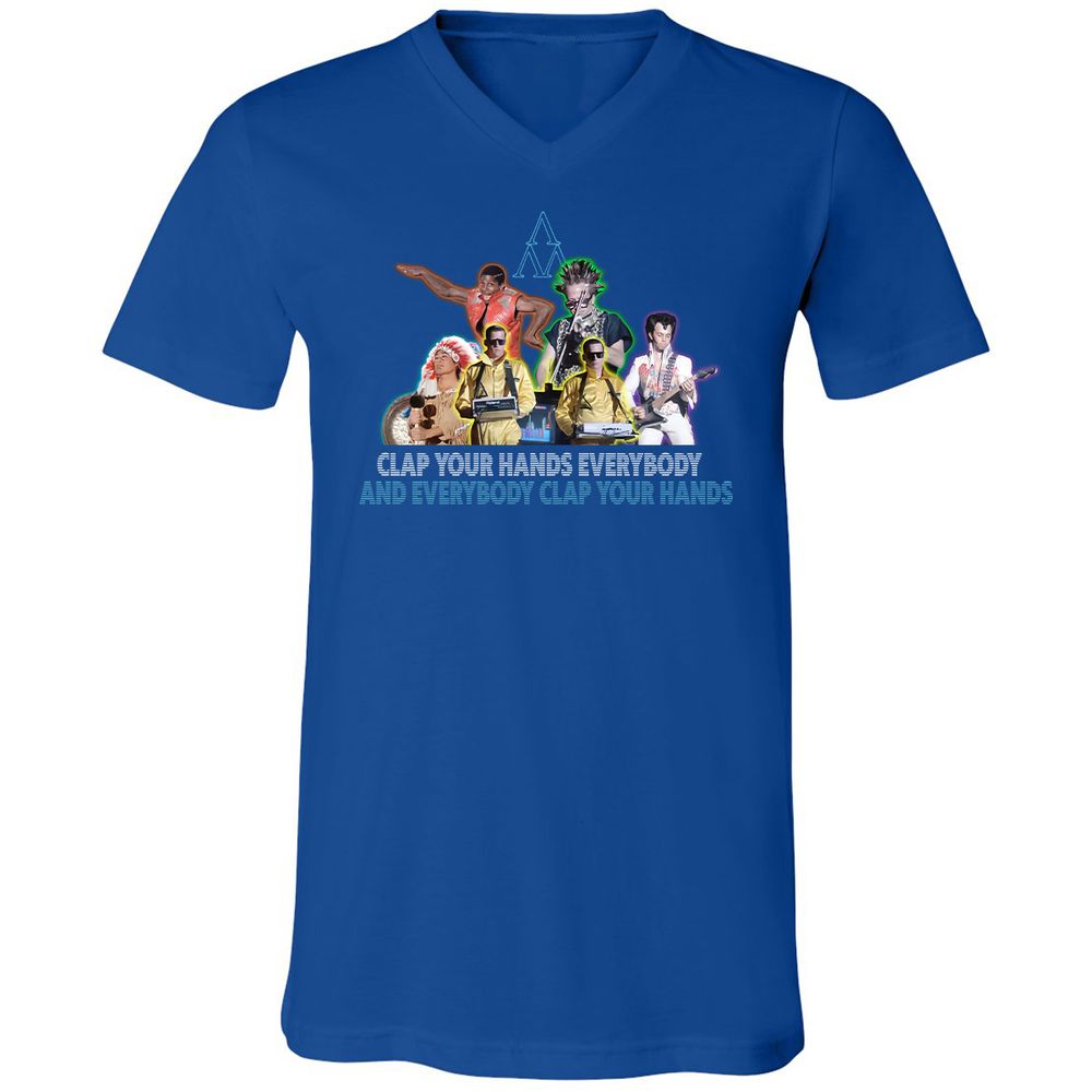Unisex V-Neck T-Shirt - 5JR2NCLV - True Royal - 4