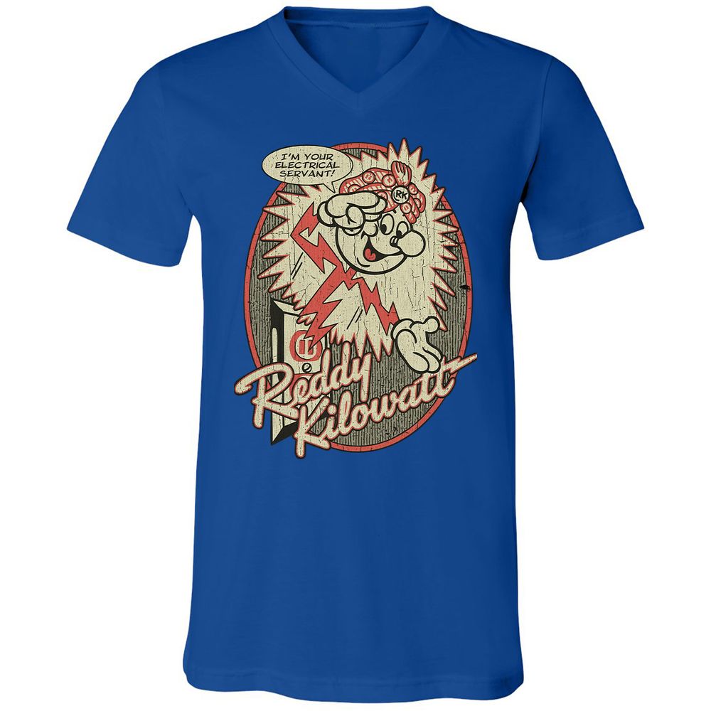 Unisex V-Neck T-Shirt - 8T6FPWTG - True Royal - 4