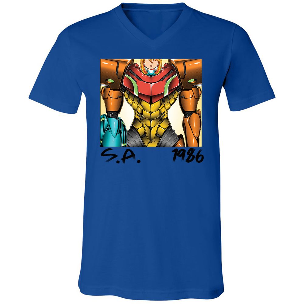 Unisex V-Neck T-Shirt - DR59PR82 - True Royal - 4