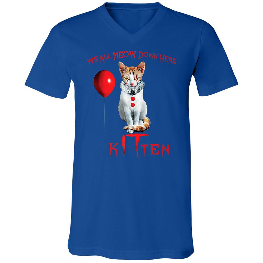 Unisex V-Neck T-Shirt - TNHZ7U8B - True Royal - 4