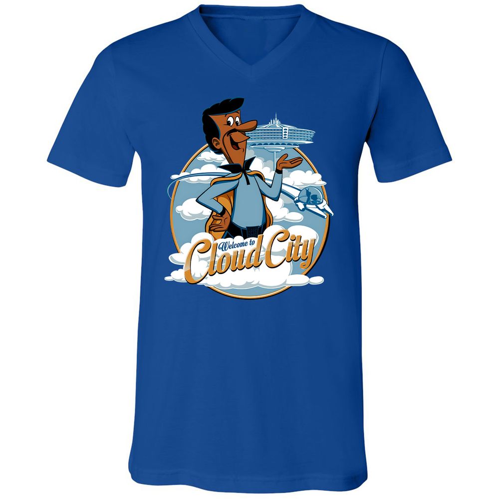 Unisex V-Neck T-Shirt - QAYFGR75 - True Royal - 4