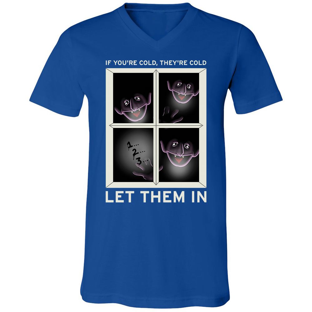 Unisex V-Neck T-Shirt - ABJAHFVL - True Royal - 4