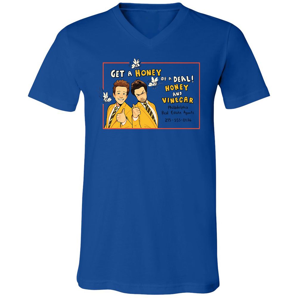 Unisex V-Neck T-Shirt - FTEGSH1H - True Royal - 4
