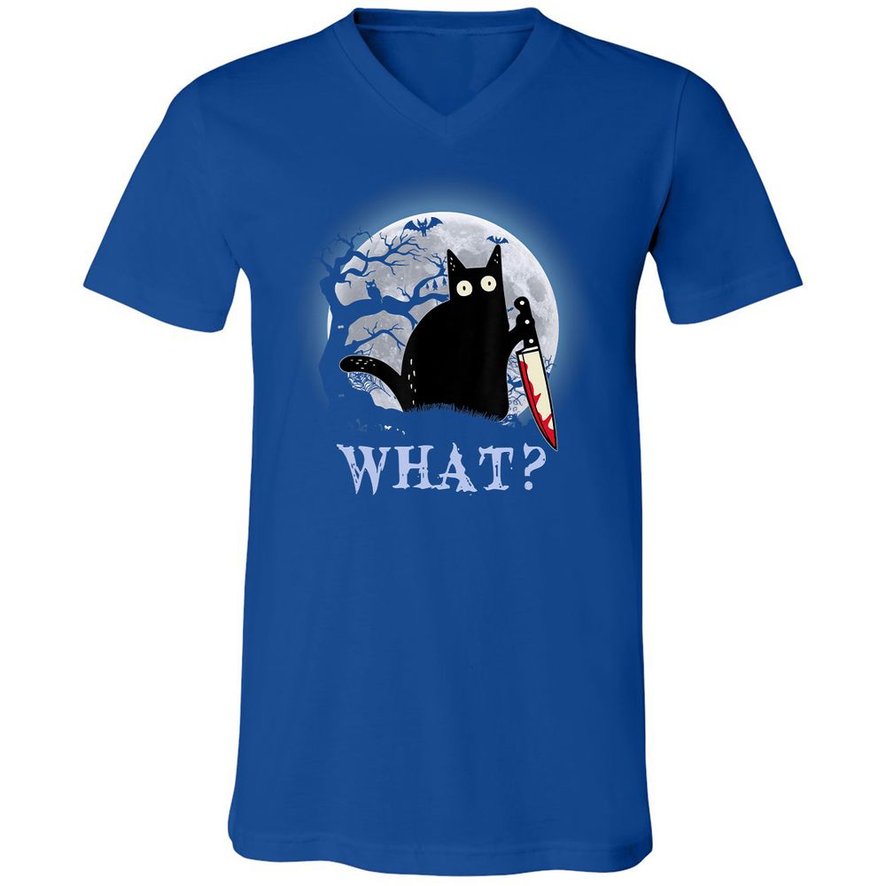 Unisex V-Neck T-Shirt - 8CQ1WCYZ - True Royal - 4